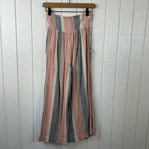 Free People Women Hamilton Wide Leg Palazzo Pants Beach Boho Lounge Pink Size XS - Picture 7 of 9